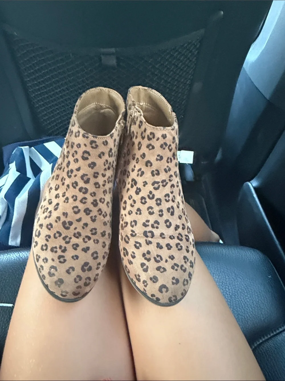 Cat & Jack Girls Leopard Print Ankle Boots - Brown